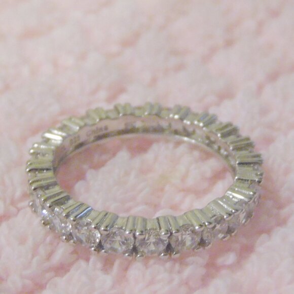 Radiance by Absolute Simulated Diamond Eternity Band Ring Size 8 - Picture 3 of 4